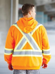 FORCEFIELD - DELUXE HI VIS SAFETY HOODIE, ATTACHED HOOD 024-P834J