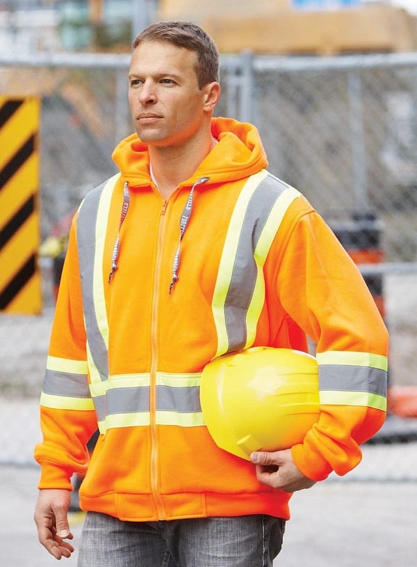 FORCEFIELD - DELUXE HI VIS SAFETY HOODIE, ATTACHED HOOD 024-P834J